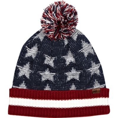Navy American flag beanie hat by River Island. 