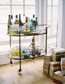Bookish Bar Cart. Image courtesy of Lonny