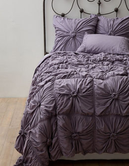 Lazybones Rosette Quilt in lavender