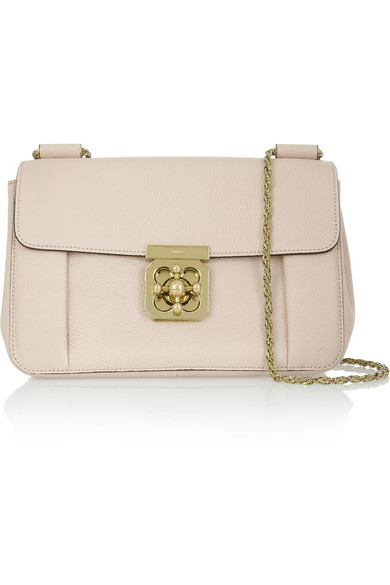 CHLOÉ Elsie textured-leather shoulder bag. Net-A-Porter