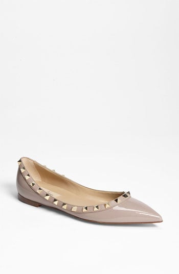 Valentino Rockstud Ballet Flats in Poudre. Nordstrom
