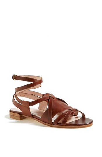 Stuart Weitzman 'Greek' Sandal in Saddle Calf