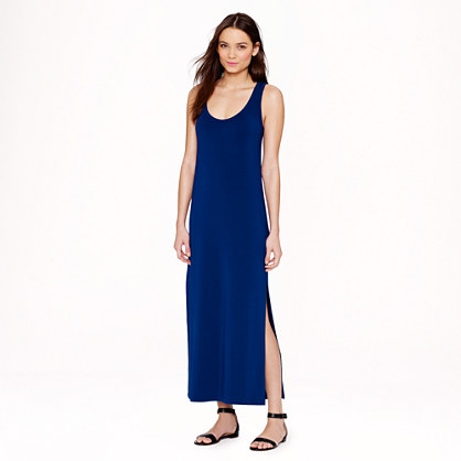 Maxi tank dress in blue. J.Crew