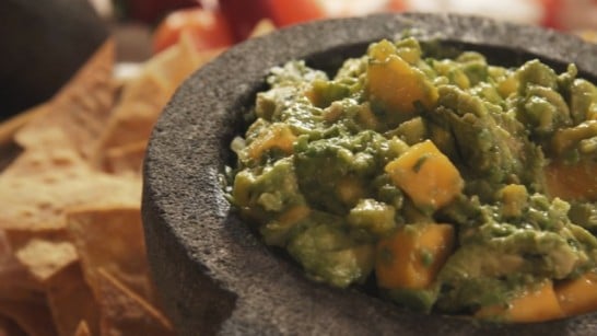 Mango Guacamole with Grilled Tortilla Wedges Recipe: Pati's Mexican Table