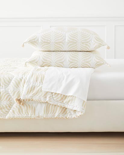 Serena and Lily Granada Quilt Sand boho glam bedding