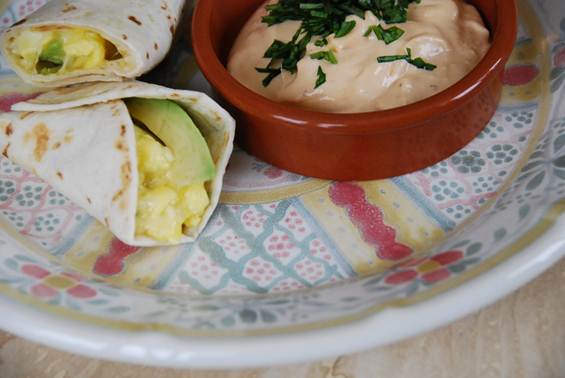 Cheese Scramble & Avocado Breakfast Burrito Recipe. AvocadosFromMexico.com