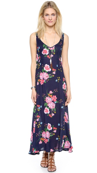 Free People CINCHED Floral PRINTED MAXI DRESS. Shopbop.com
