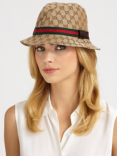 Gucci Leather Trim Fedora