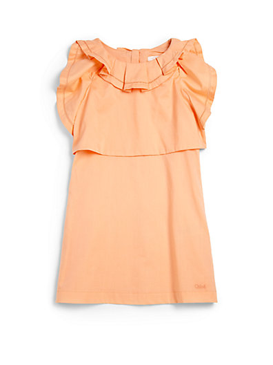 Chloé Toddler's & Little Girl's Tiered Ruffle Dress in creamsicle