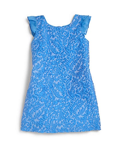  Charabia Little Girl's Brocade Flutter Sleeve Dress