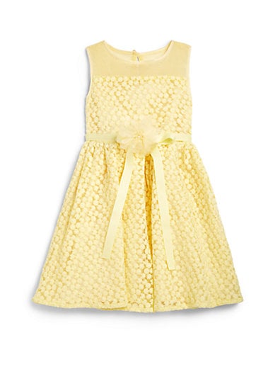 Us Angels Little Girl's Daisy Illusion Dress in yellow
