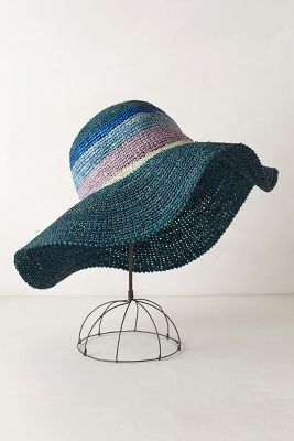 Toliara Sun Floppy Hat in Teal