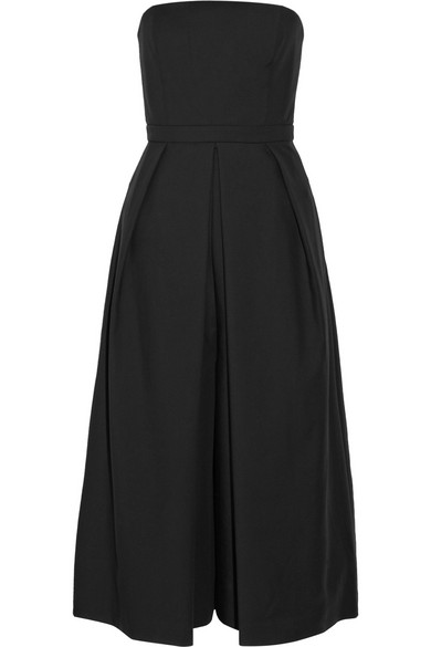 TIBI Agaathe matte-sateen jumpsuit in black