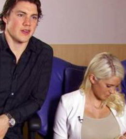 St. Louis Blues star T.J. Oshie, fiancee Lauren Cosgrove and daughter Lyla Grace Oshie