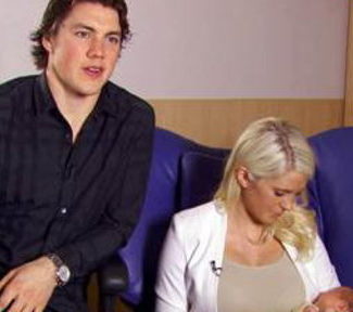 St. Louis Blues star T.J. Oshie, fiancee Lauren Cosgrove and daughter Lyla Grace Oshie