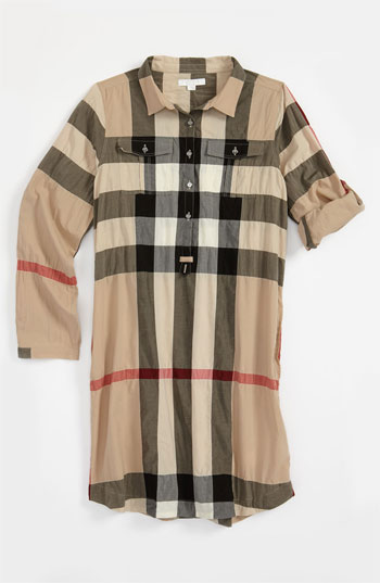 Burberry Check Print Shirtdress (Little Girls & Big Girls)