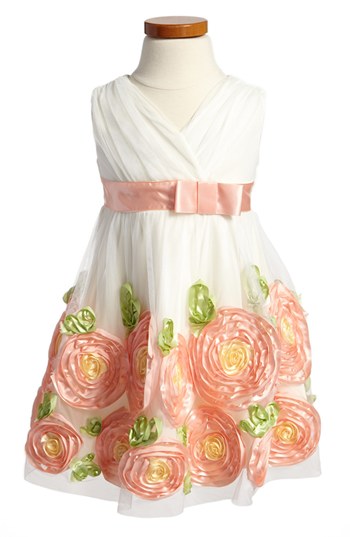 Iris & Ivy - ROSE BORDER DRESS (TODDLER GIRLS)