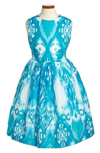 Oscar de la Renta Ikat Print Party Dress (Toddler Girls, Little Girls & Big Girls)