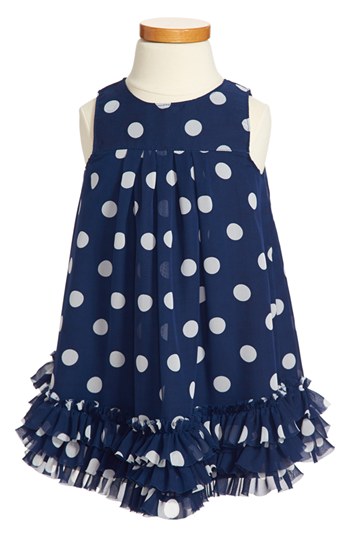 Pippa & Julie Polka Dot Ruffle Dress (Toddler Girls)