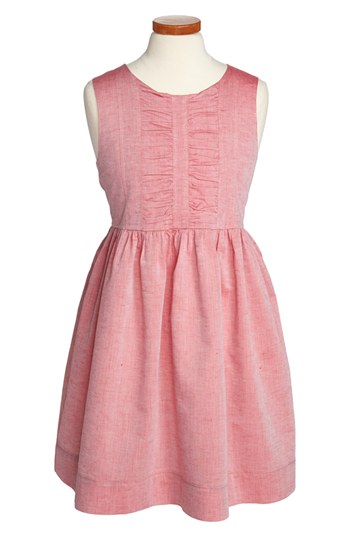 Burberry 'Albertine' Cotton & Linen Dress (Little Girls & Big Girls)