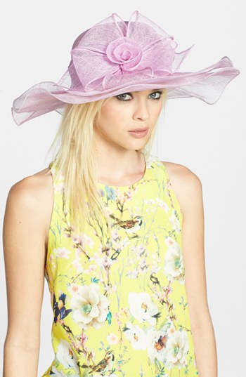 August Hat 'Camille' Sinamay Wide Brim Hat