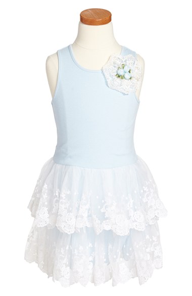 Pippa & Julie Knit Lace Tank Dress (Little Girls & Big Girls)