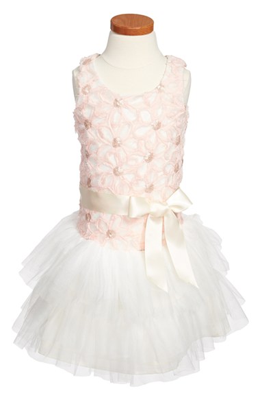 Zunie Soutache Drop Waist Dress (Little Girls & Big Girls)