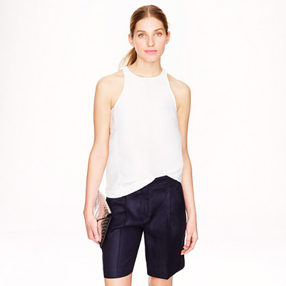 COLLECTION BERMUDA SHORT IN ITALIAN LINEN item a5719 in Navy