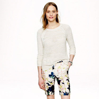 J.Crew WAFFLE BEACH SWEATER item a7020 in Heather Grey