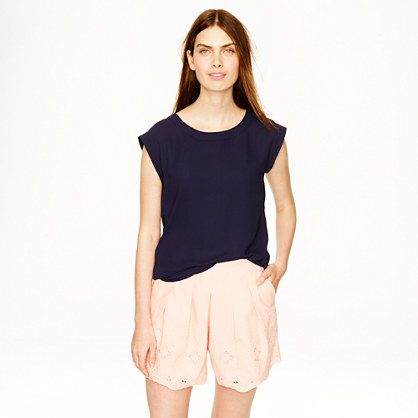 J.Crew PRE-ORDER PLEATED EYELET SKORT item a7310 in Peach Petal