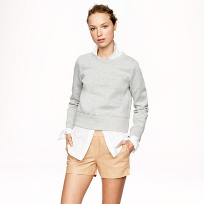 J.Crew COLLECTION PERFORATED LEATHER SHORT item a7891