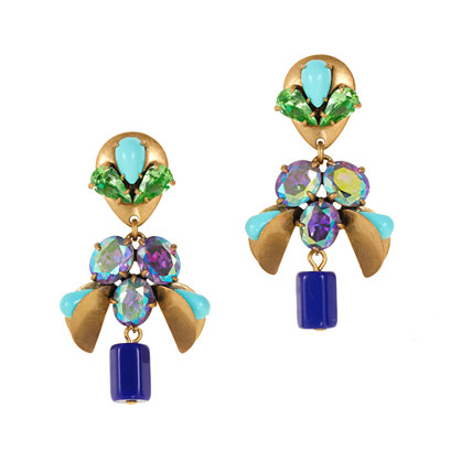 J.Crew CRYSTAL MOBILE EARRINGS item a8639 in Warm Iris