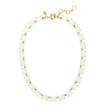 J. Crew RECTANGLE GEM NECKLACE item a8642 in Sea Mint