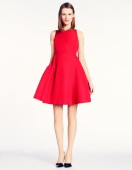 fit and flare kate spade angelika dress in lacquer red