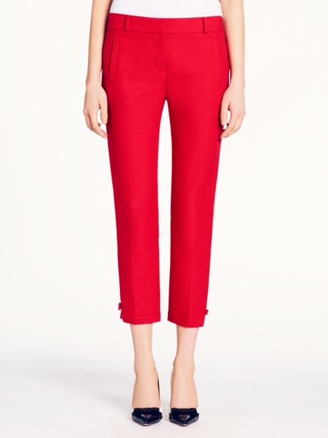 kate spade jackie capri in lacquer red with bow detail!