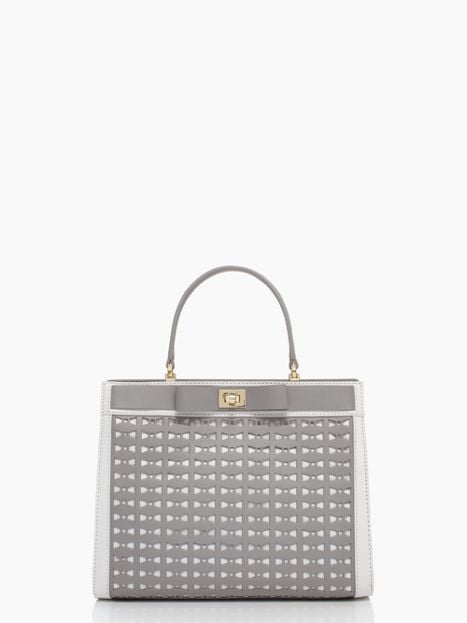 MAYFAIRkate spade DRIVE PERFORATED TULLIE handbag in city fog