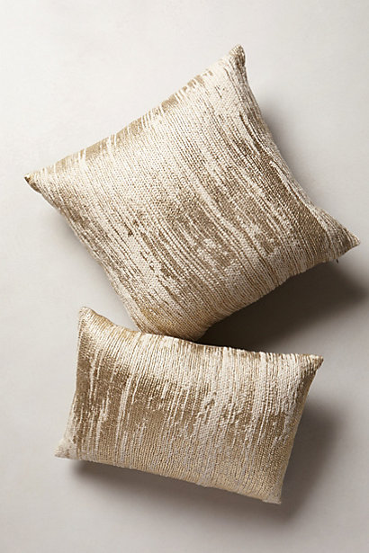 Plaited Metallics Pillow in Gold