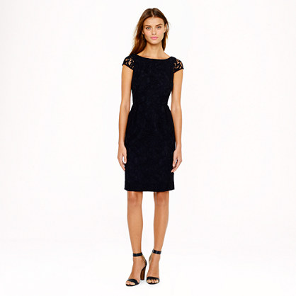 J.Crew ELSA DRESS IN LEAVERS LACE item a6005 in Black
