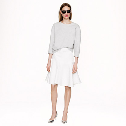 J.Crew COLLECTION RAFFIA SHELLS SKIRT item a6511 in Ivory