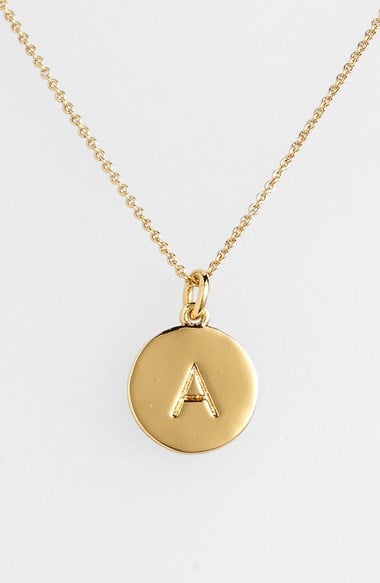 kate spade new york one in a million initial pendant necklace in gold