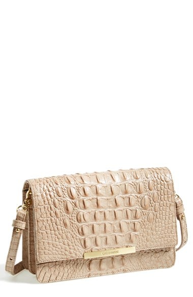 Brahmin Camden Leather Crossbody Bag in Almond