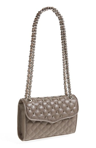 Rebecca Minkoff'Quilted Mini Affair with Studs' Convertible Crossbody item #459514 in Grey Sleet. Nordstrom Anniversary Sale