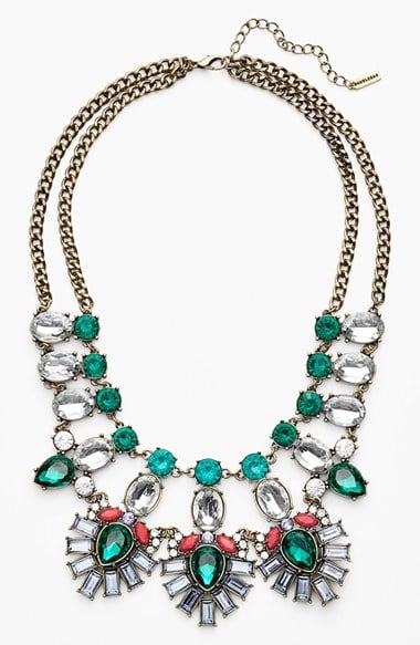 Candace Rose BaubleBar 'Drama' Mixed Stone Statement Necklace (Nordstrom Exclusive) in Emerald Multi/Brass. Nordstrom Anniversary Sale
