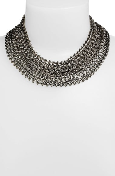 Tasha Chain Mesh Collar Necklace in Hematite. Nordstrom Anniversary Sale