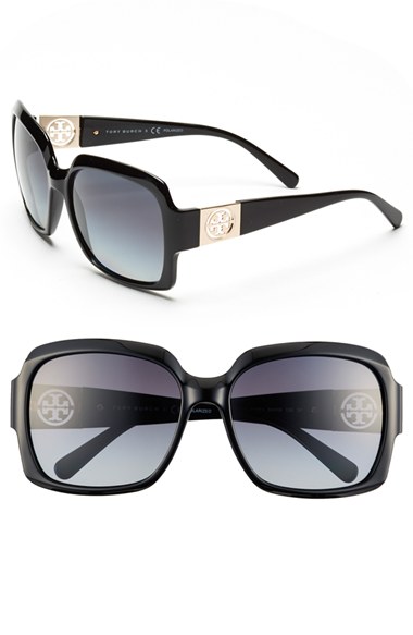 Tory Burch 59mm Polarized Sunglasses in Black. Nordstrom Anniversary Sale 
