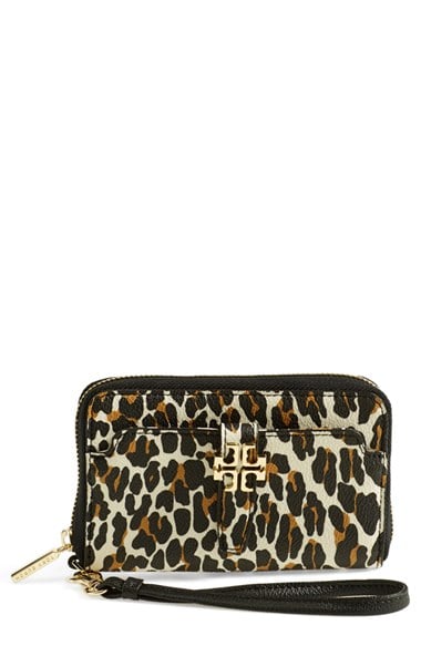 Tory Burch 'Plaque' Leopard Print Smartphone Wristlet Nordstrom Anniversary Sale Candace Rose