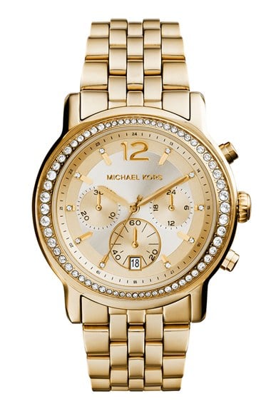 _9272477MICHAEL Michael Kors Michael Kors 'Baisley' Crystal Bezel Chronograph Bracelet Watch, 41mm (Nordstrom Exclusive) in Gold
