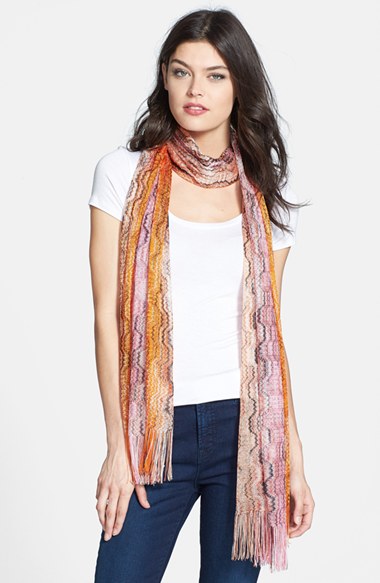 Missoni 'Zigzag' Scarf in Pink/Orange. Nordstrom Anniversary Sale