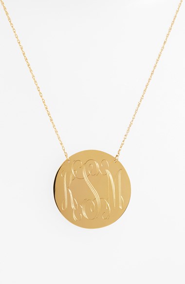 Nordstrom Anniversary Sale Moon and Lola Personalized Script Monogram Pendant Necklace (Online Only)