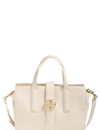 Tory Burch 'Plaque' Satchel in New Ivory. Nordstrom Anniversary Sale